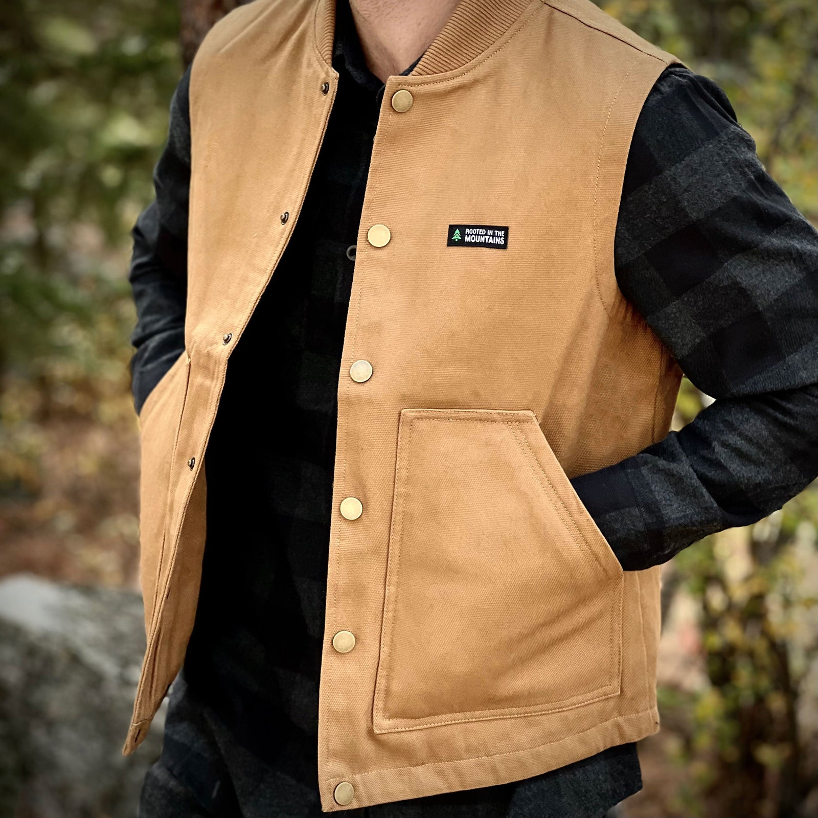 The Pursuer Workwear Vest w/ Rooted In The Mountains Label