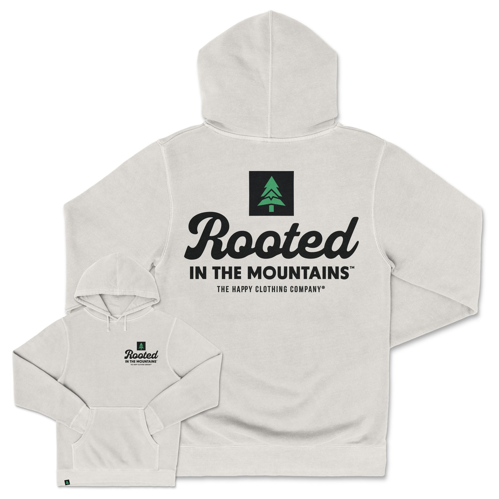 Rooted In The Mountains Nature-Dyed Unisex Hoodie - The Happy Clothing Company