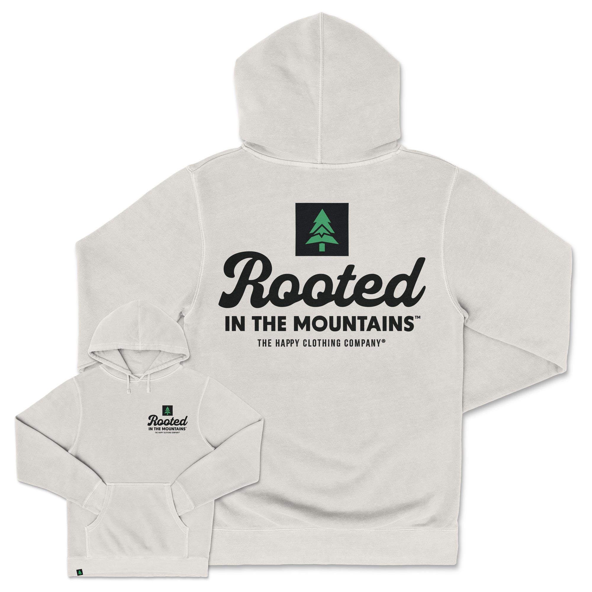 Rooted In The Mountains Nature-Dyed Unisex Hoodie - The Happy Clothing Company