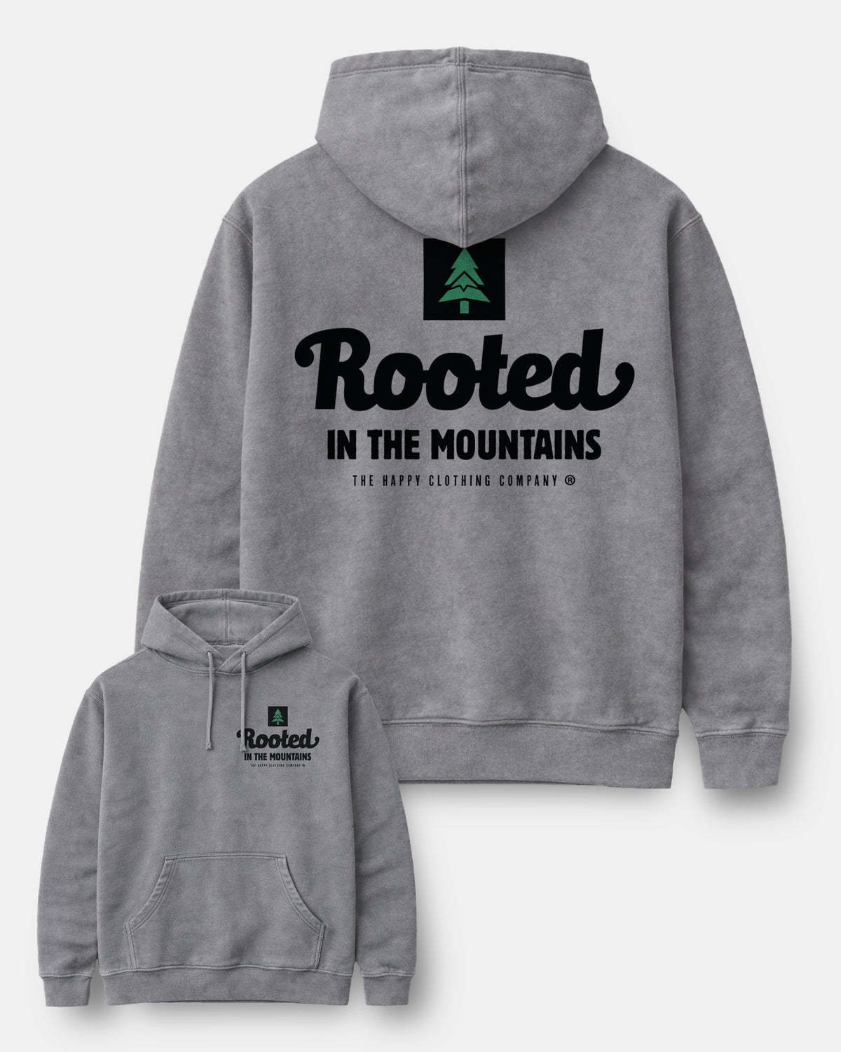 Rooted In The Mountains Nature-Dyed Unisex Hoodie - The Happy Clothing Company