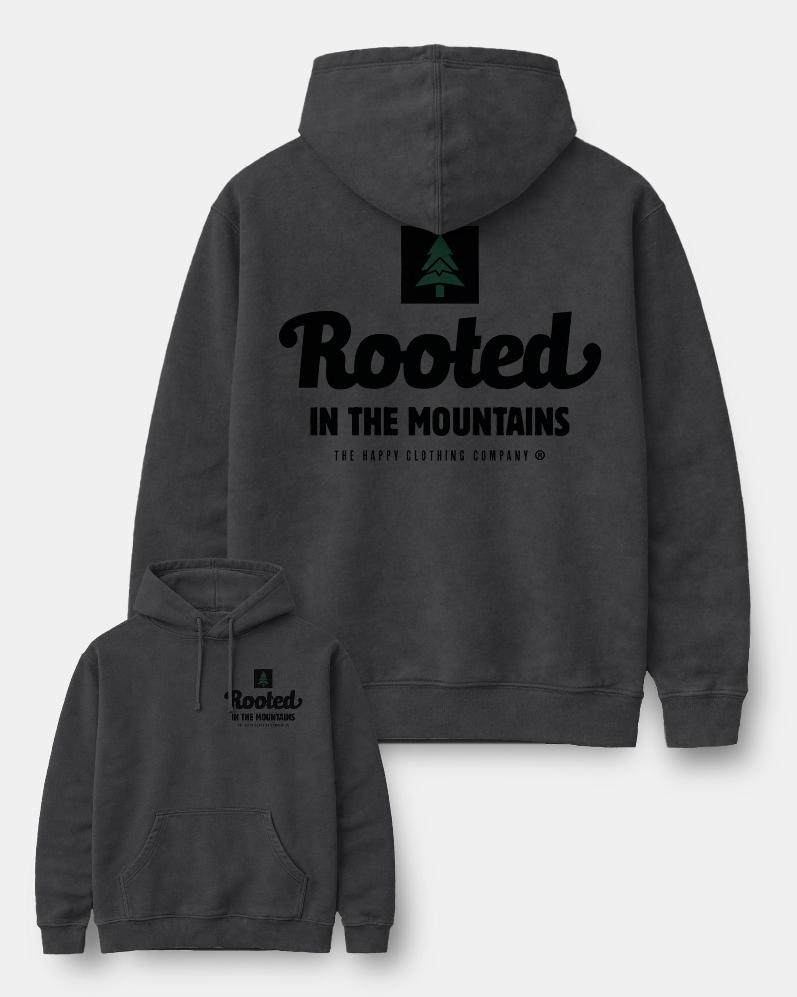 Rooted In The Mountains Nature-Dyed Unisex Hoodie - The Happy Clothing Company
