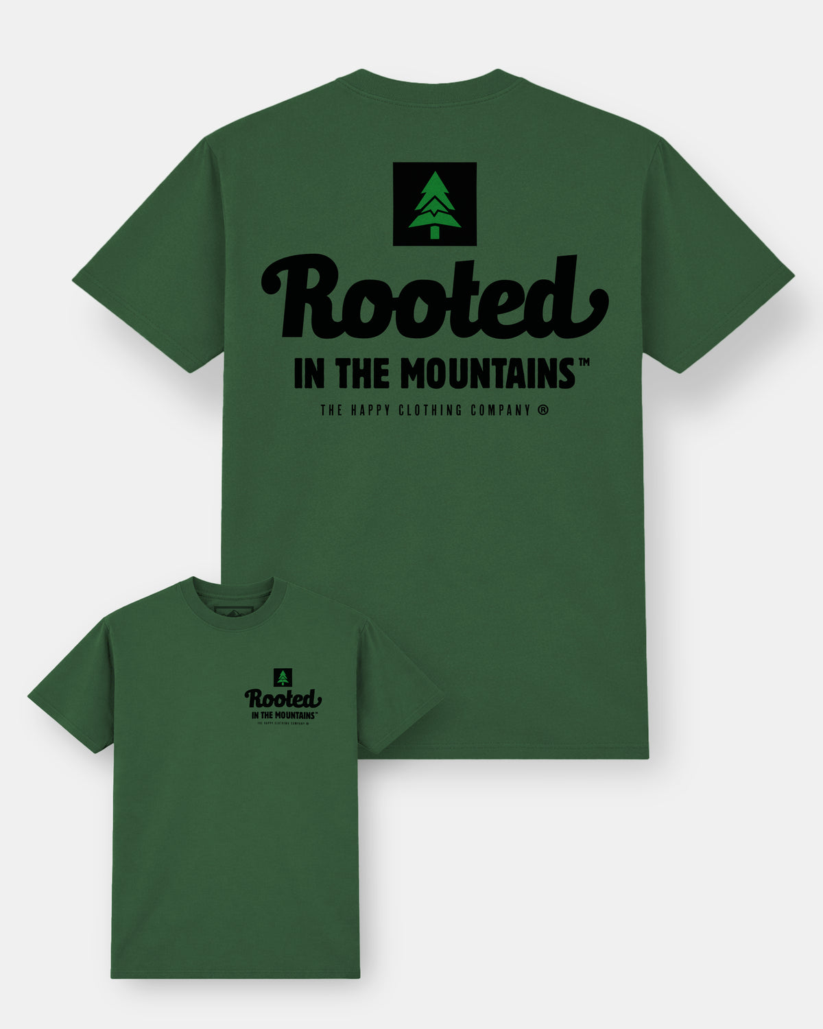 Rooted In The Mountains Heavy Cotton Tee - The Happy Clothing Company