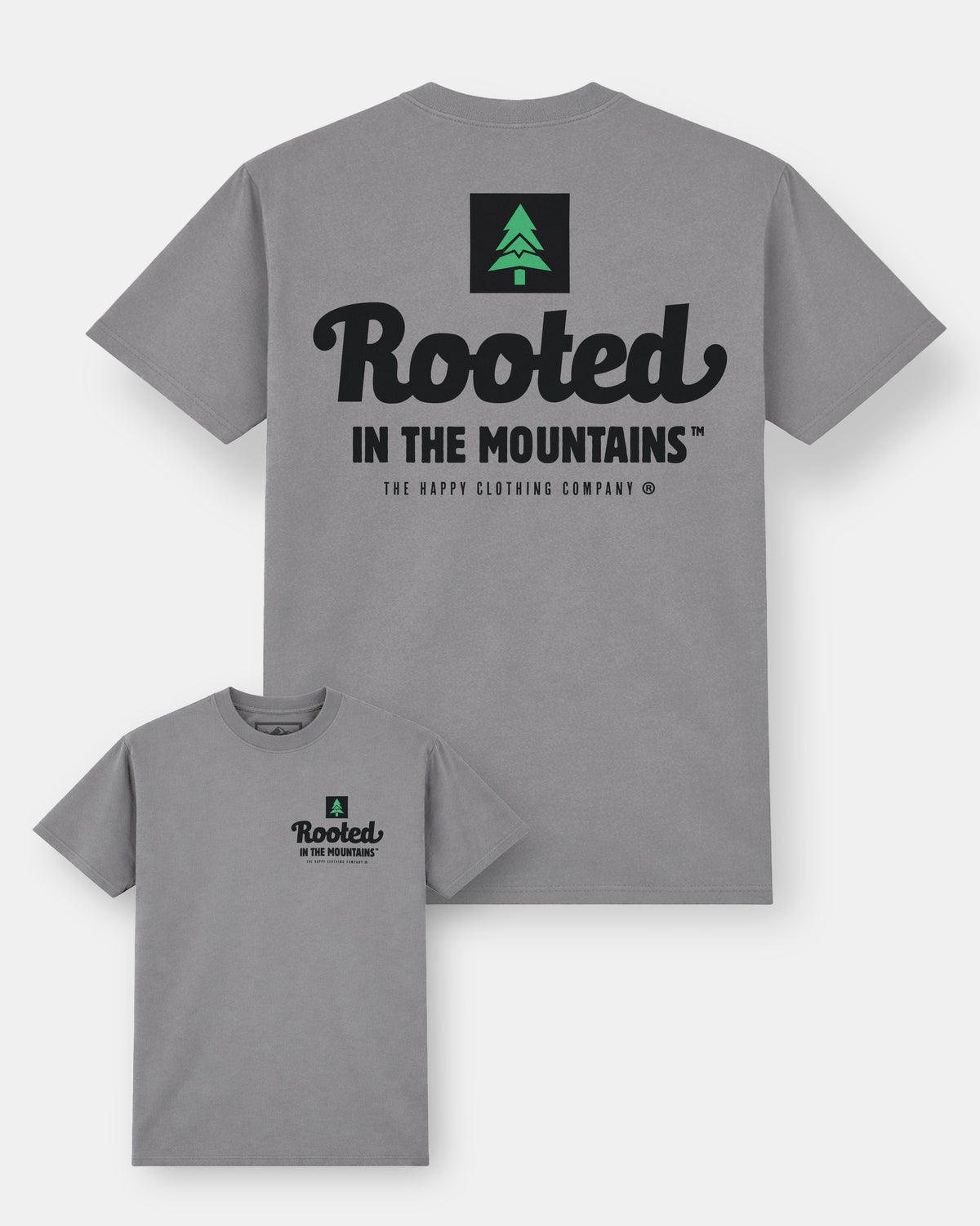 Rooted In The Mountains Heavy Cotton Tee - The Happy Clothing Company