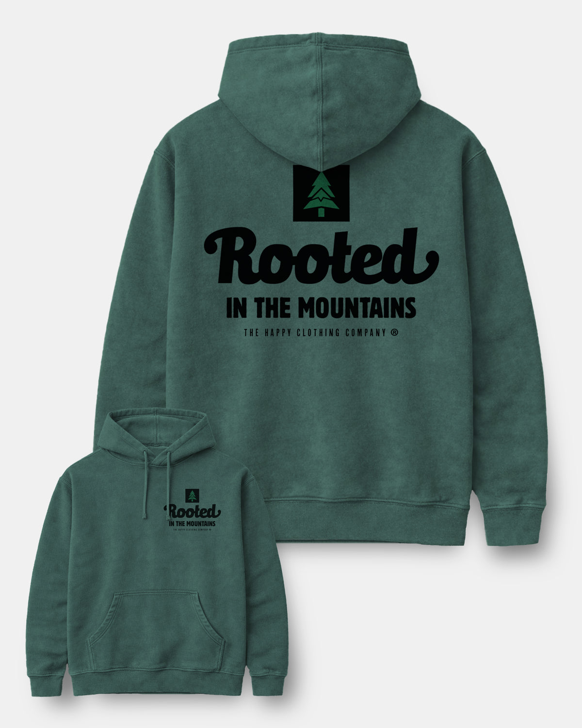 Rooted In The Mountains Nature-Dyed Unisex Hoodie - The Happy Clothing Company