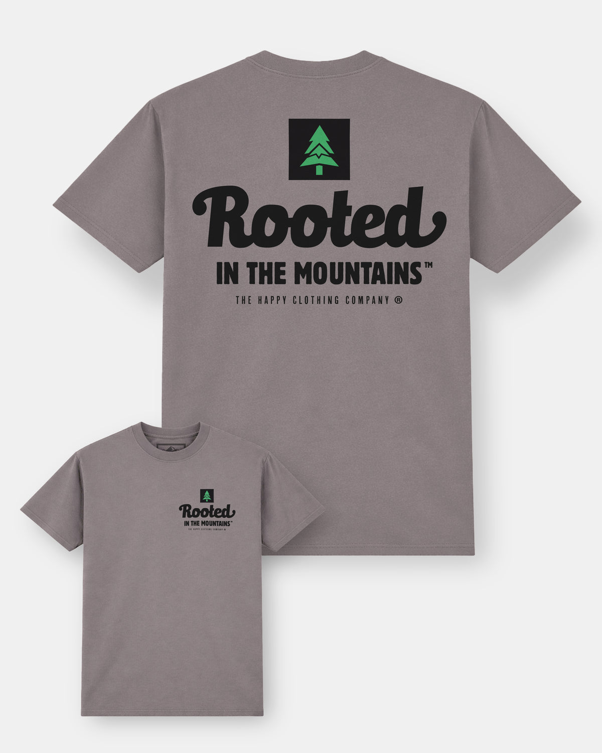 Rooted In The Mountains Heavy Cotton Tee - The Happy Clothing Company