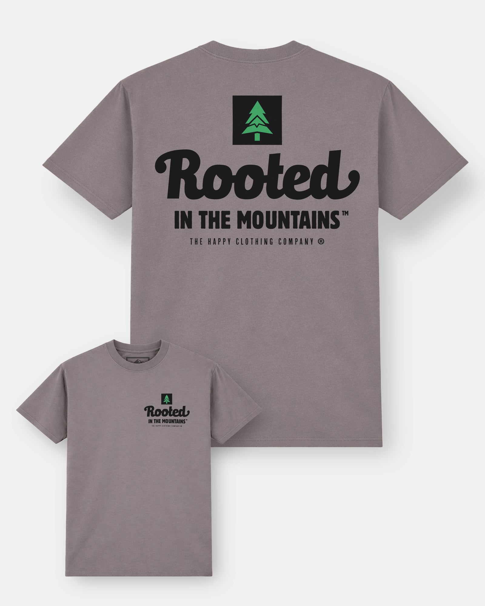 Rooted In The Mountains Heavy Cotton Tee - The Happy Clothing Company