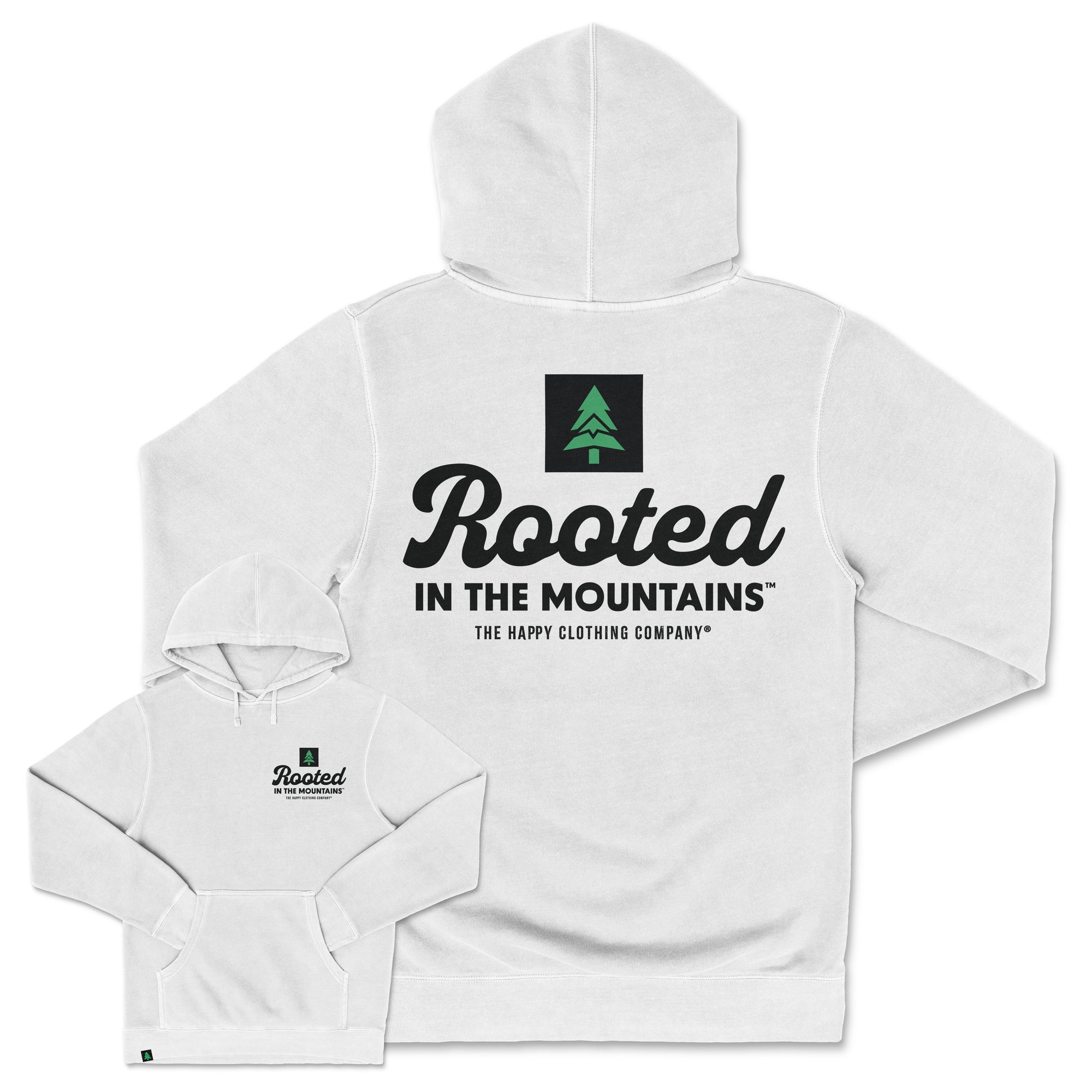 Rooted In The Mountains Nature-Dyed Unisex Hoodie - The Happy Clothing Company