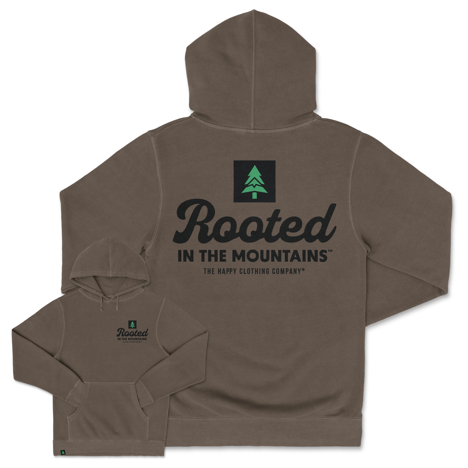 Rooted In The Mountains Nature-Dyed Unisex Hoodie - The Happy Clothing Company