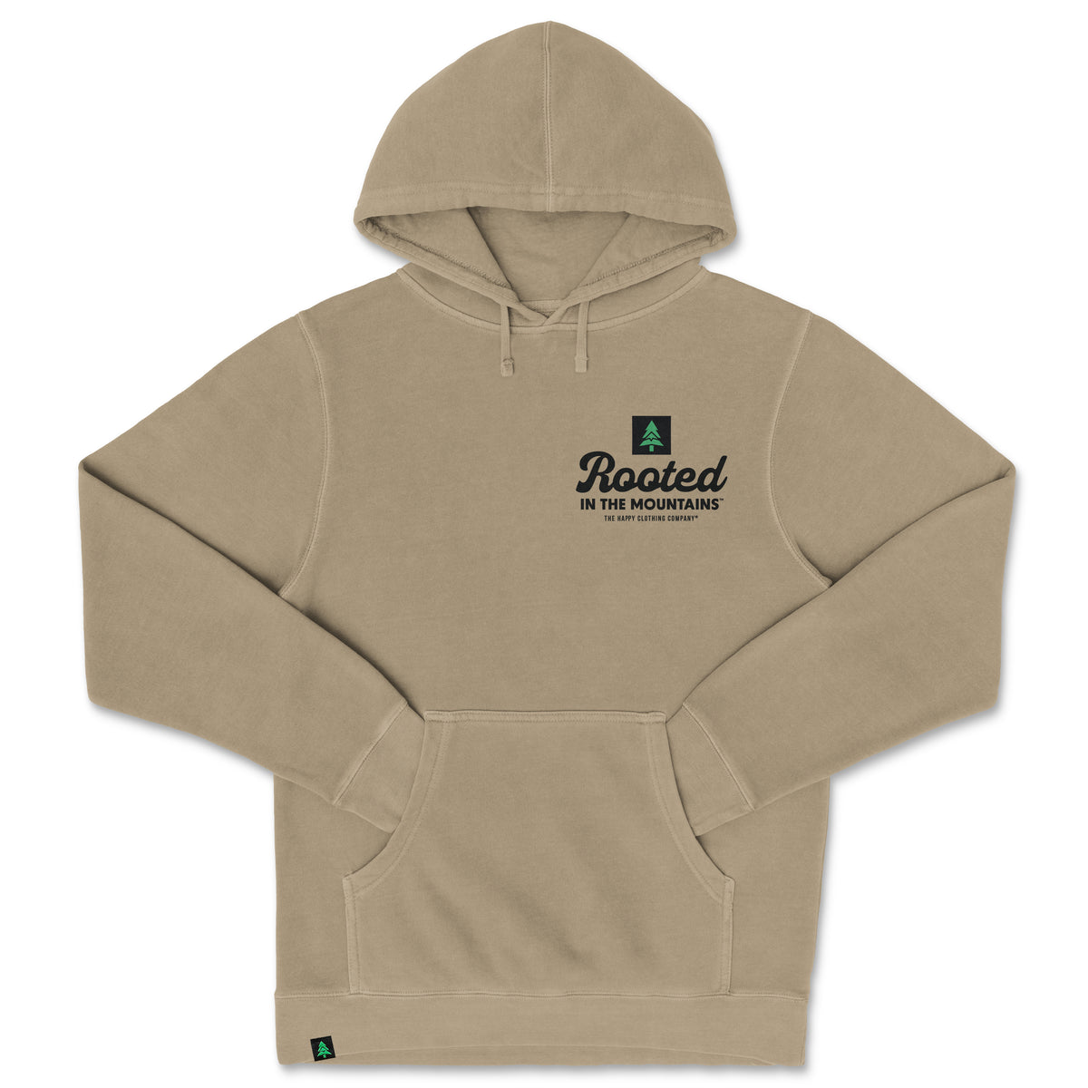 Rooted In The Mountains Nature-Dyed Unisex Hoodie - The Happy Clothing Company