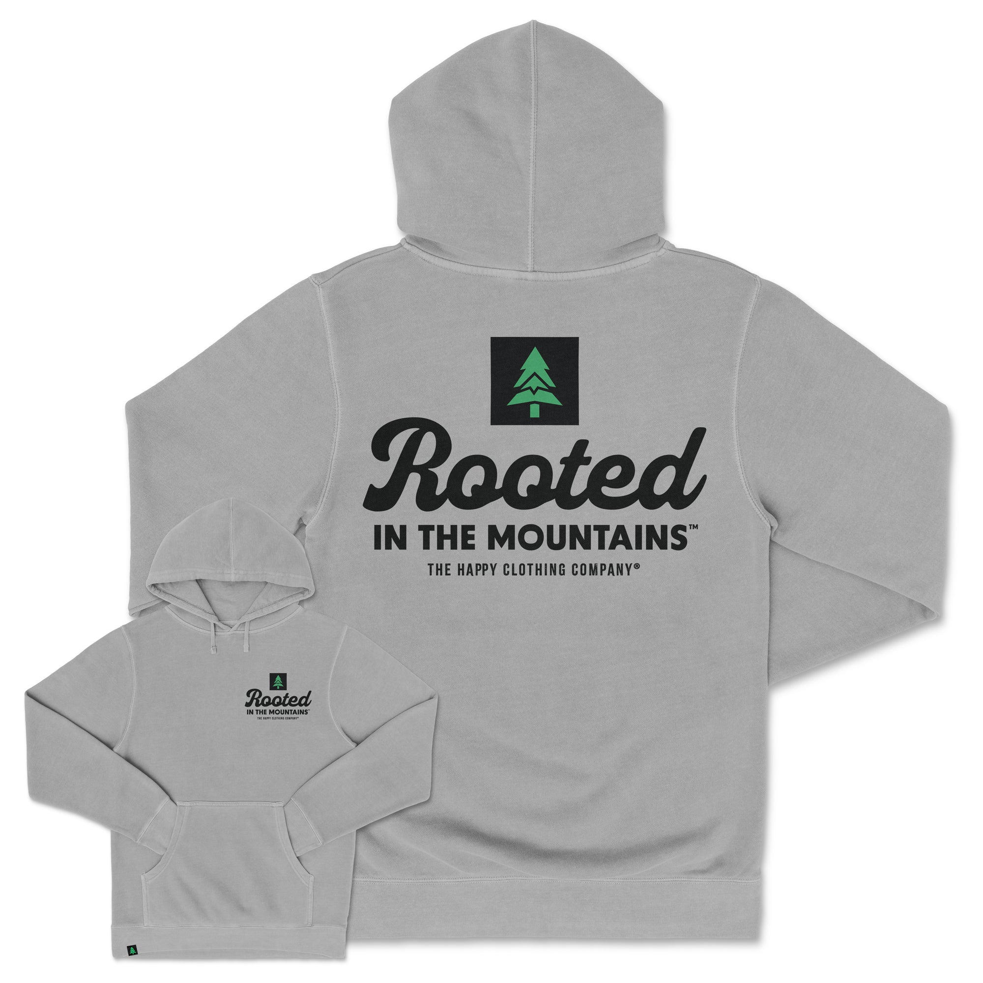 Rooted In The Mountains Nature-Dyed Unisex Hoodie - The Happy Clothing Company