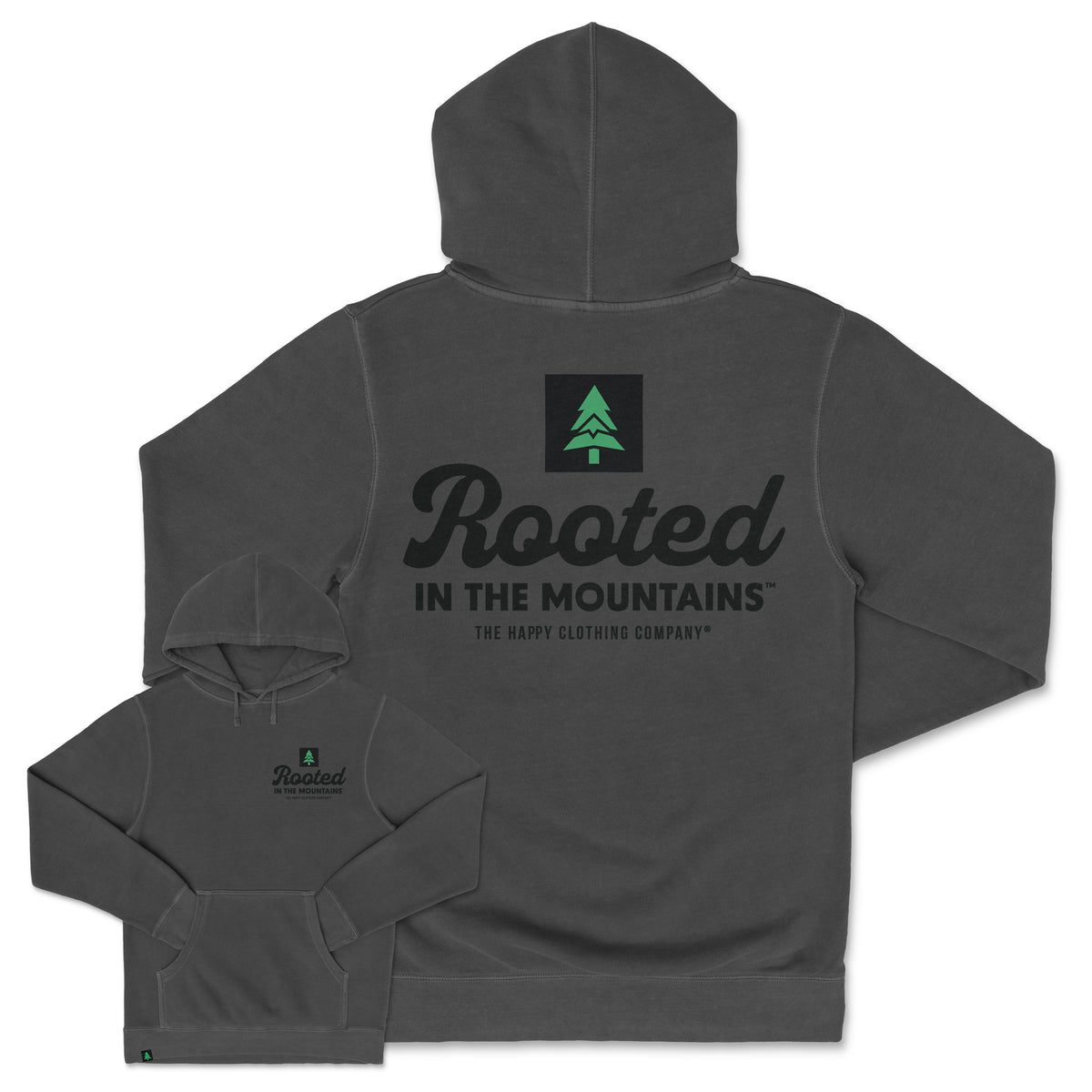 Rooted In The Mountains Nature-Dyed Unisex Hoodie - The Happy Clothing Company