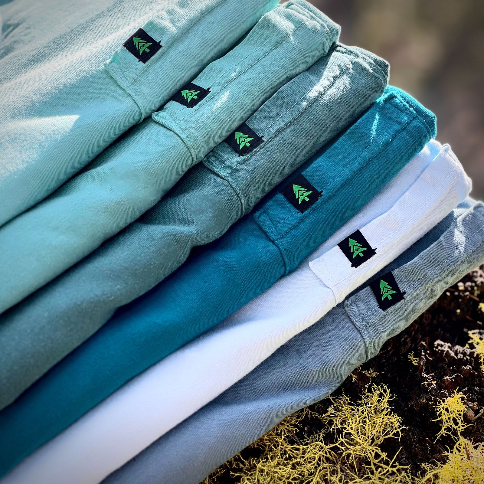 Mountain Tree Pigment-Dyed Pocket T-Shirt | Sea Series 🌊 |