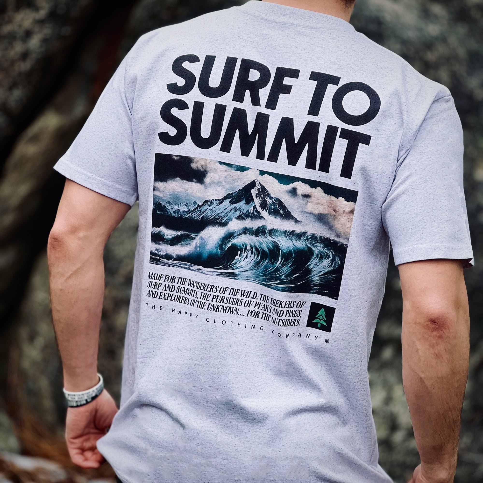 Surf To Summit Back Print 'Lifestyle Tee' | Premium Heavyweight |