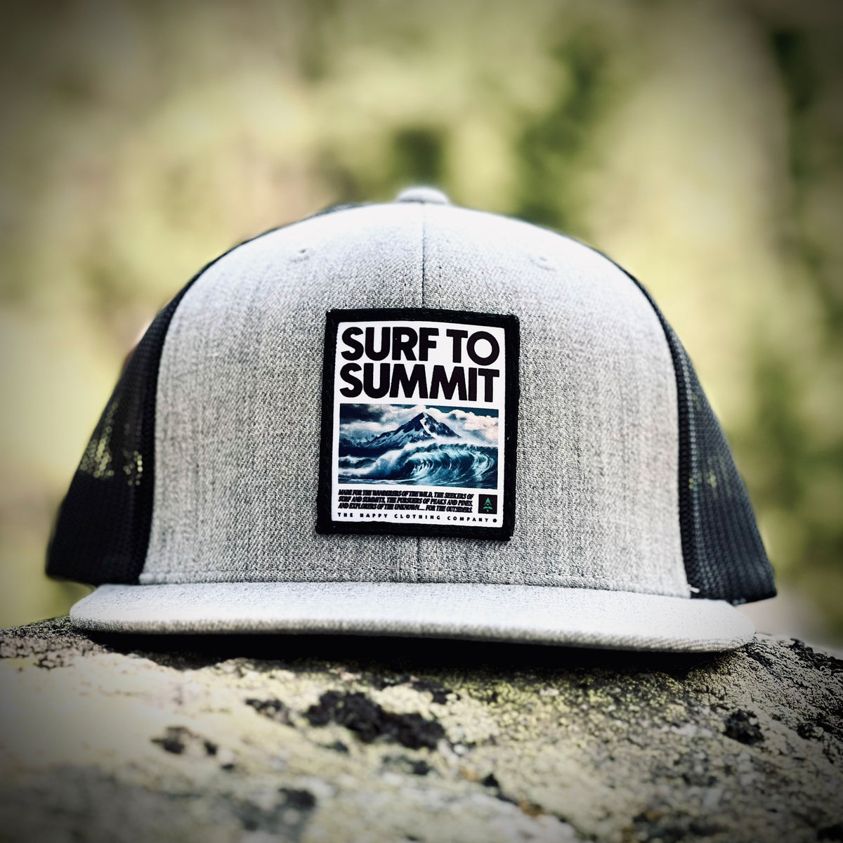 Surf To Summit Printed Patch Wool Front Snapback - The Happy Clothing Company