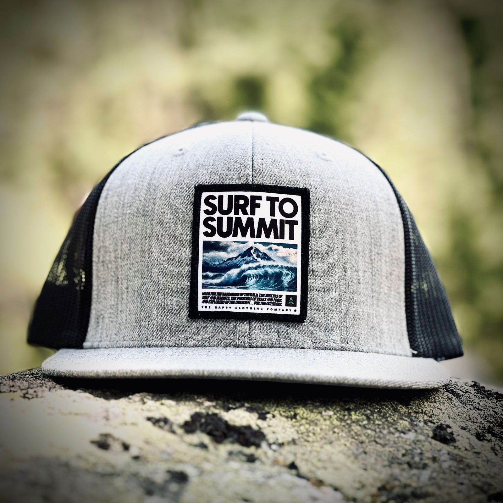 Surf To Summit Printed Patch Wool Front Snapback - The Happy Clothing Company