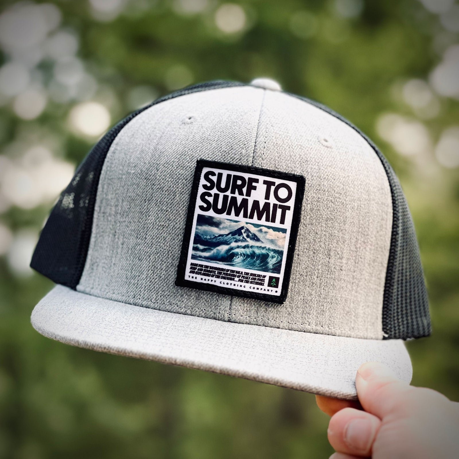 Surf To Summit Printed Patch Wool Front Snapback - The Happy Clothing Company