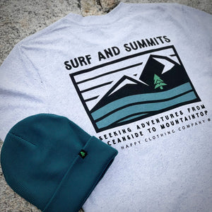 Surf and Summits Back Print Essential Tee | Premium Heavyweight |