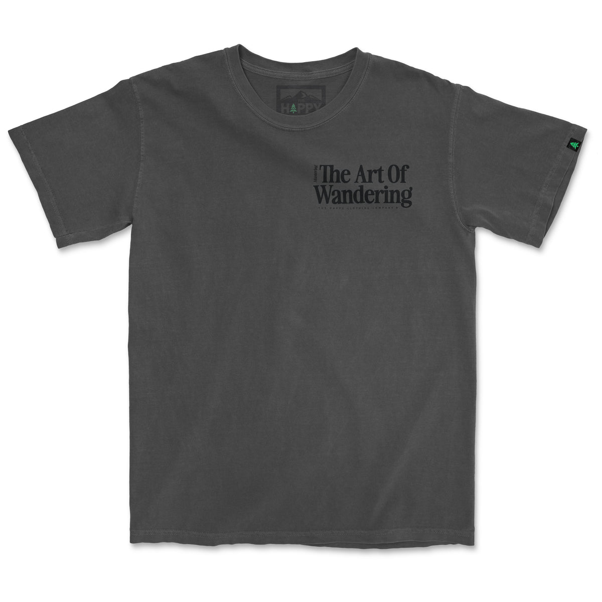 The Art Of Wandering Back Print 'Vintage Tee' | Oversized Heavyweight | - The Happy Clothing Company
