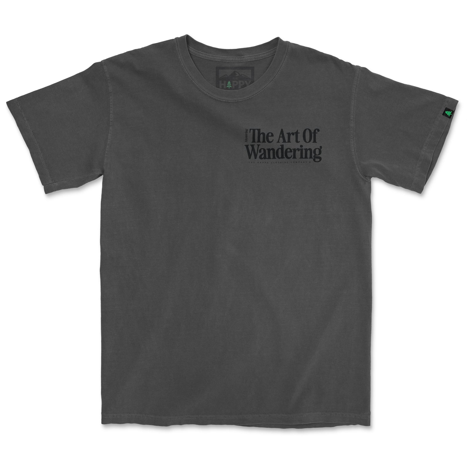 The Art Of Wandering Back Print 'Vintage Tee' | Oversized Heavyweight | - The Happy Clothing Company
