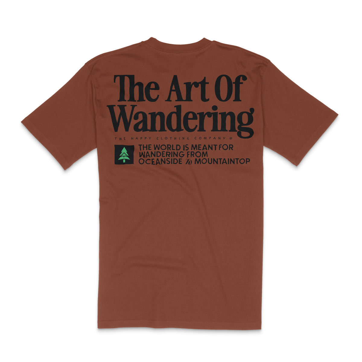 The Art Of Wandering Back Print 'Lifestyle Tee' | Premium Heavyweight | - The Happy Clothing Company