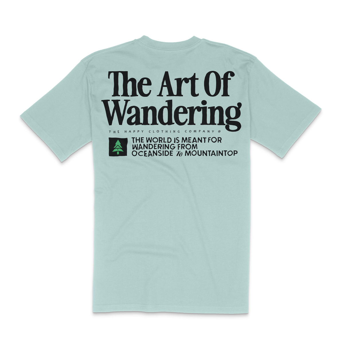The Art Of Wandering Back Print 'Lifestyle Tee' | Premium Heavyweight | - The Happy Clothing Company