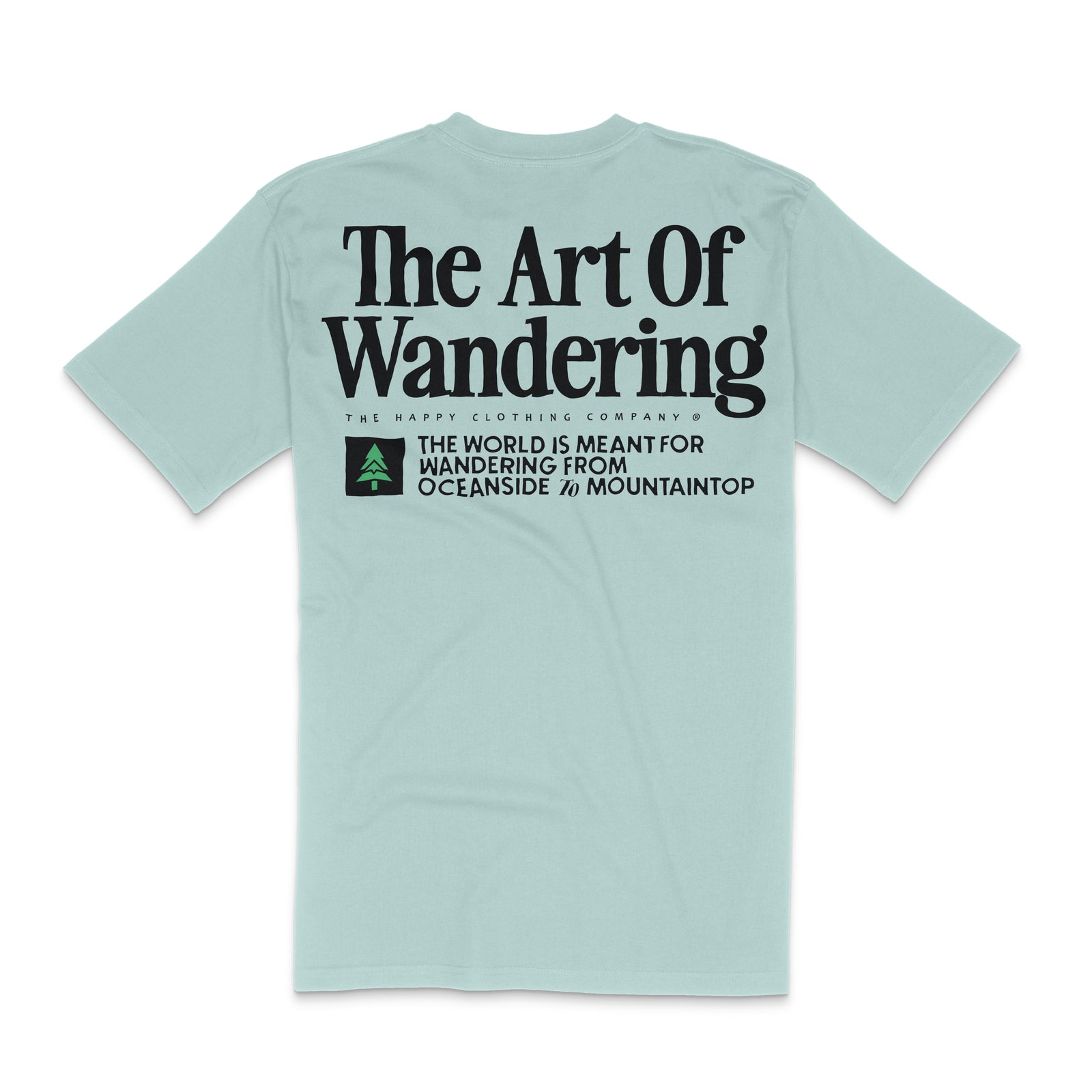 The Art Of Wandering Back Print 'Lifestyle Tee' | Premium Heavyweight | - The Happy Clothing Company