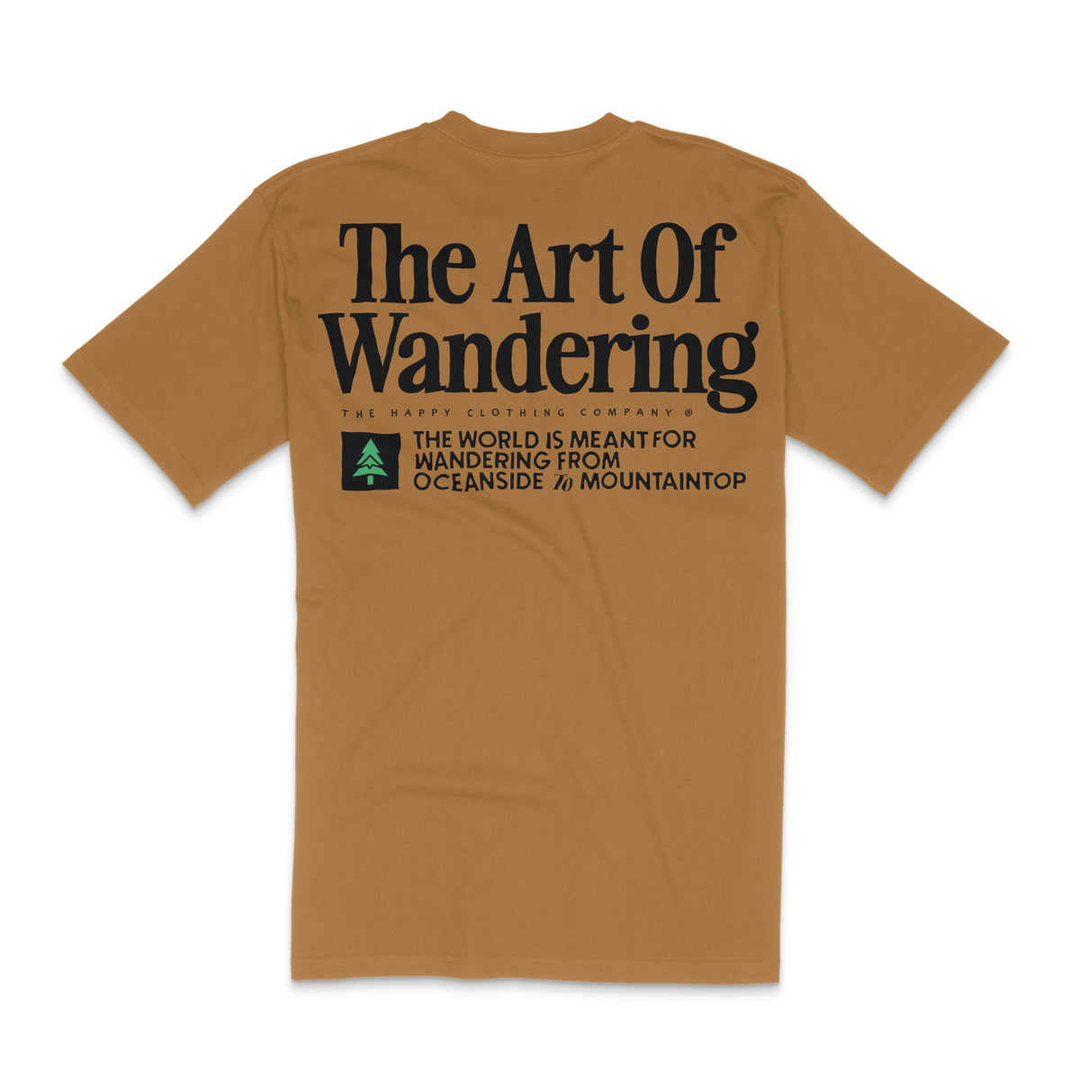The Art Of Wandering Back Print 'Lifestyle Tee' | Premium Heavyweight | - The Happy Clothing Company