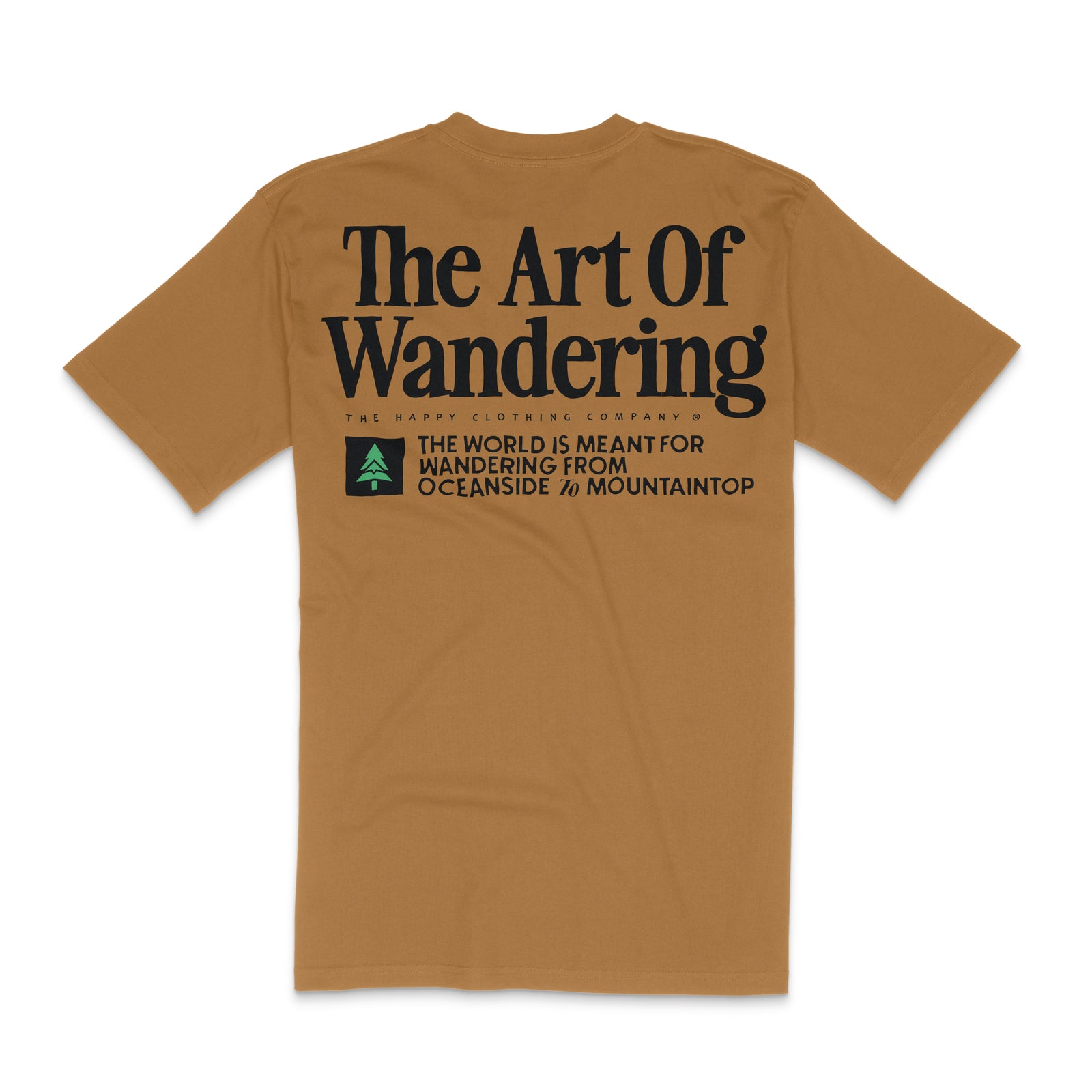 The Art Of Wandering Back Print 'Lifestyle Tee' | Premium Heavyweight | - The Happy Clothing Company