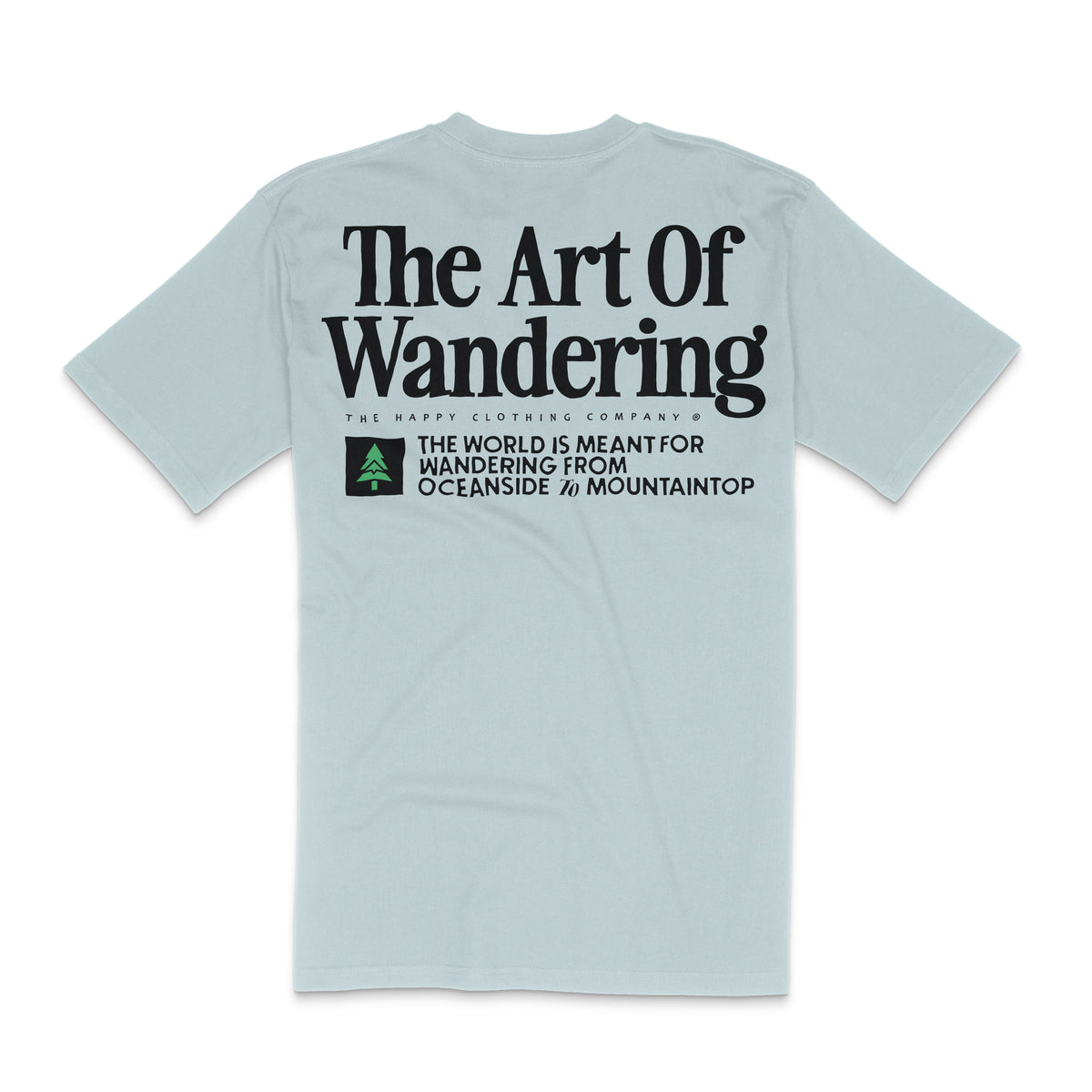 The Art Of Wandering Back Print 'Lifestyle Tee' | Premium Heavyweight | - The Happy Clothing Company