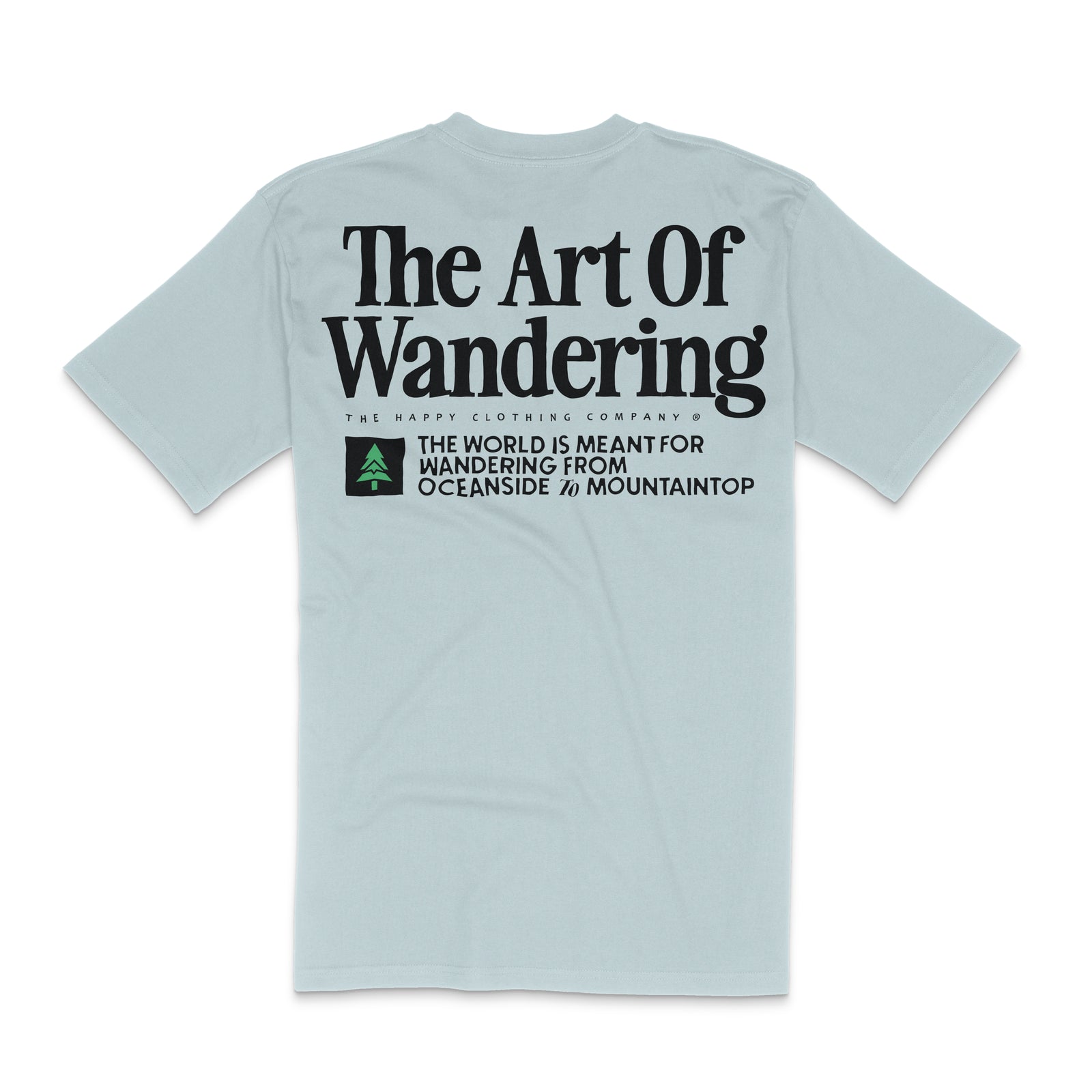 The Art Of Wandering Back Print 'Lifestyle Tee' | Premium Heavyweight | - The Happy Clothing Company
