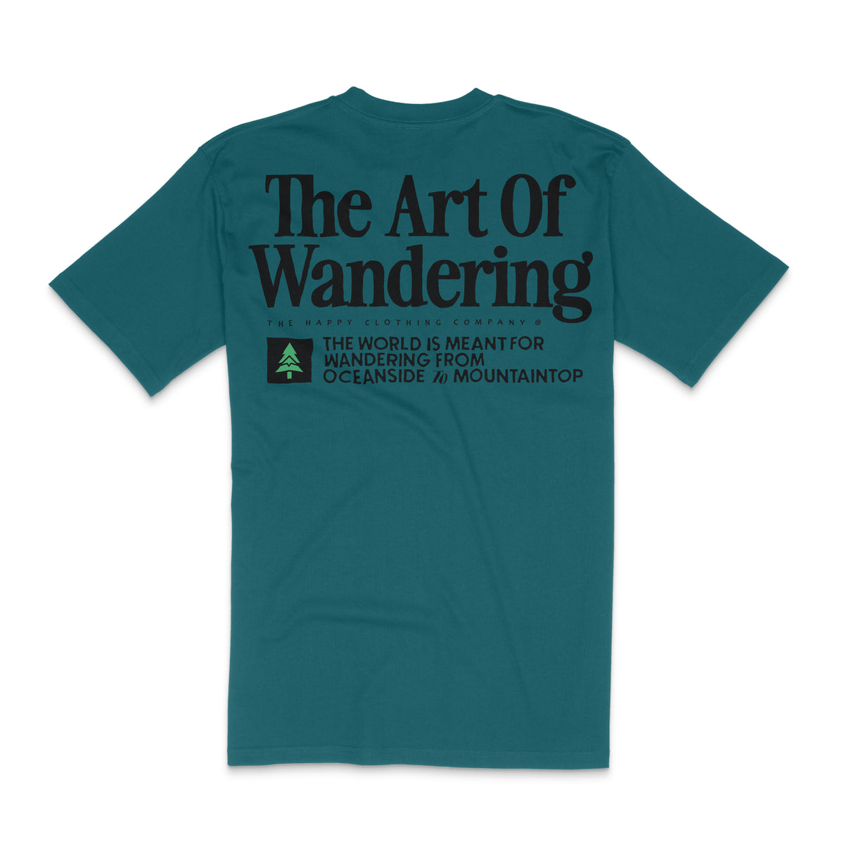 The Art Of Wandering Back Print 'Lifestyle Tee' | Premium Heavyweight | - The Happy Clothing Company