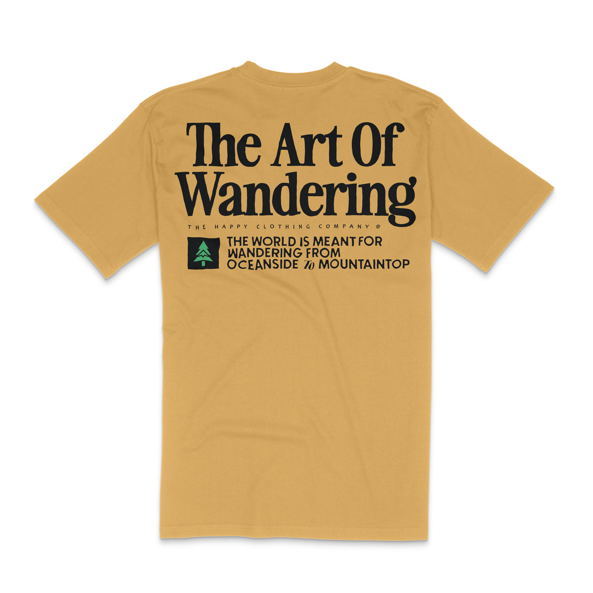 The Art Of Wandering Back Print 'Lifestyle Tee' | Premium Heavyweight | - The Happy Clothing Company
