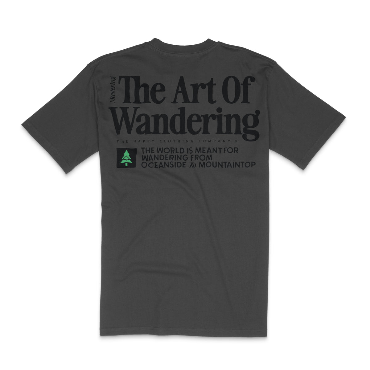 The Art Of Wandering Back Print 'Lifestyle Tee' | Premium Heavyweight | - The Happy Clothing Company