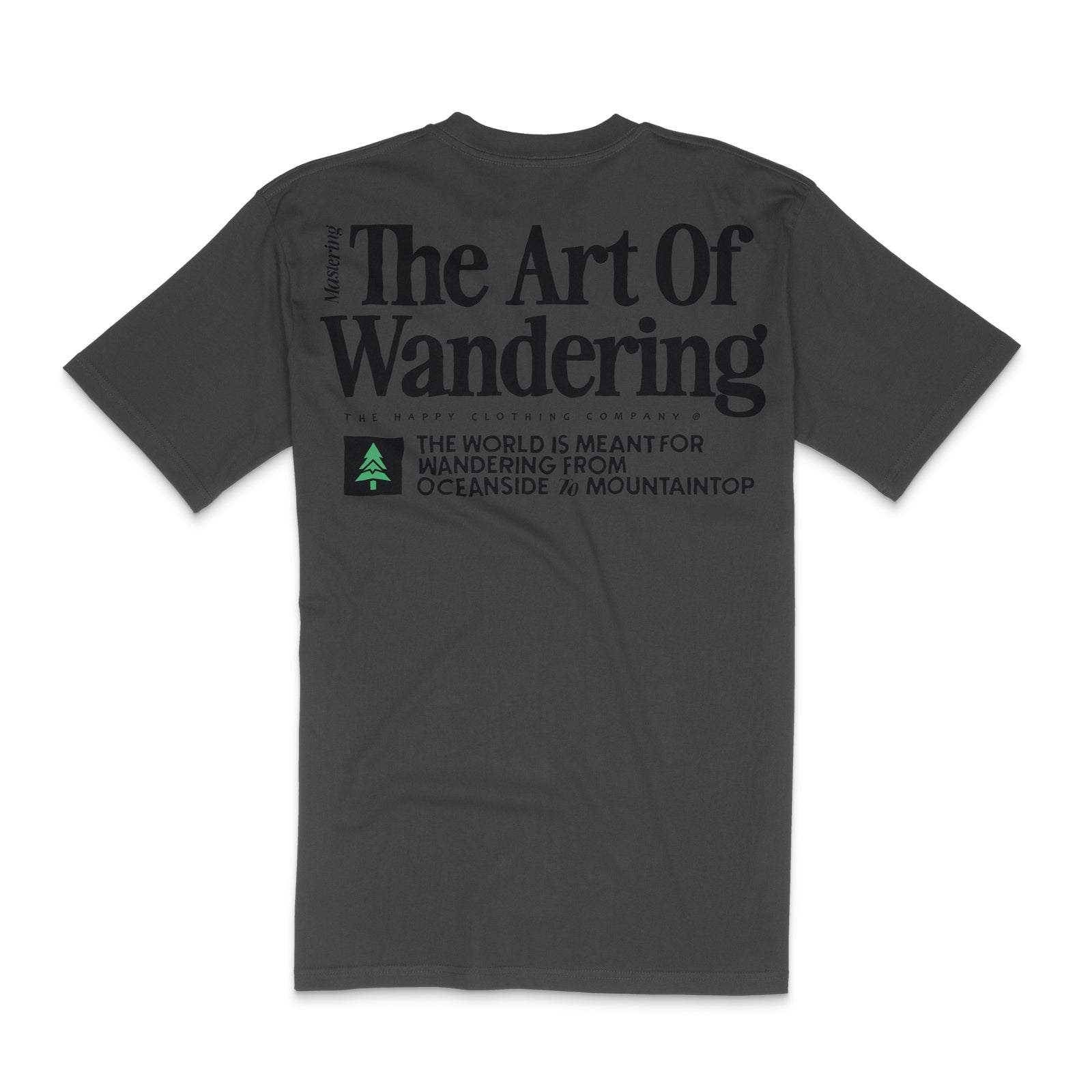 The Art Of Wandering Back Print 'Lifestyle Tee' | Premium Heavyweight | - The Happy Clothing Company