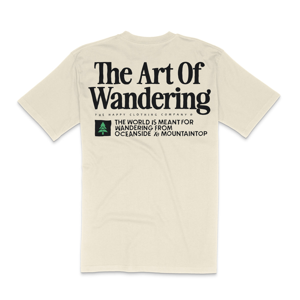 The Art Of Wandering Back Print 'Lifestyle Tee' | Premium Heavyweight | - The Happy Clothing Company