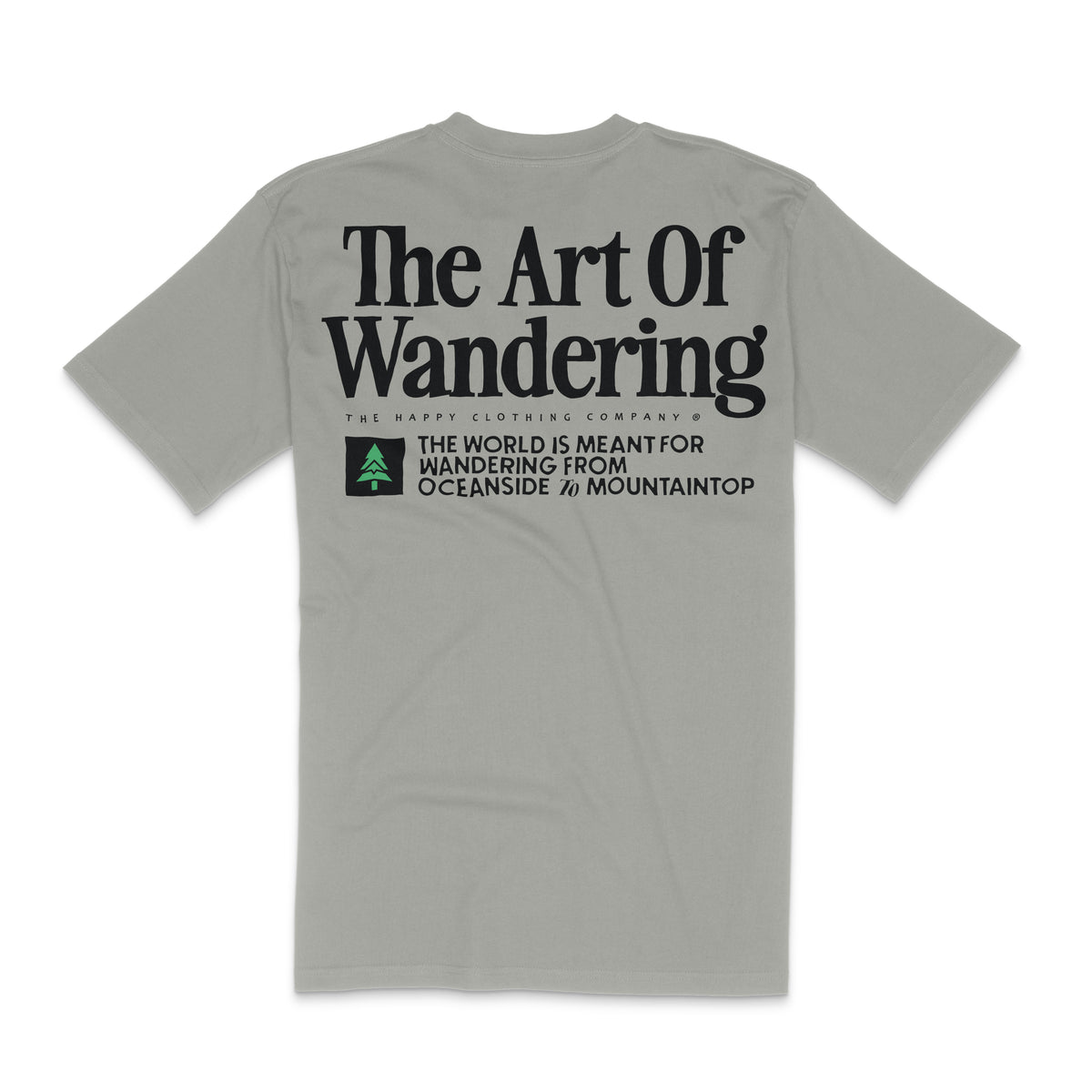 The Art Of Wandering Back Print 'Lifestyle Tee' | Premium Heavyweight | - The Happy Clothing Company