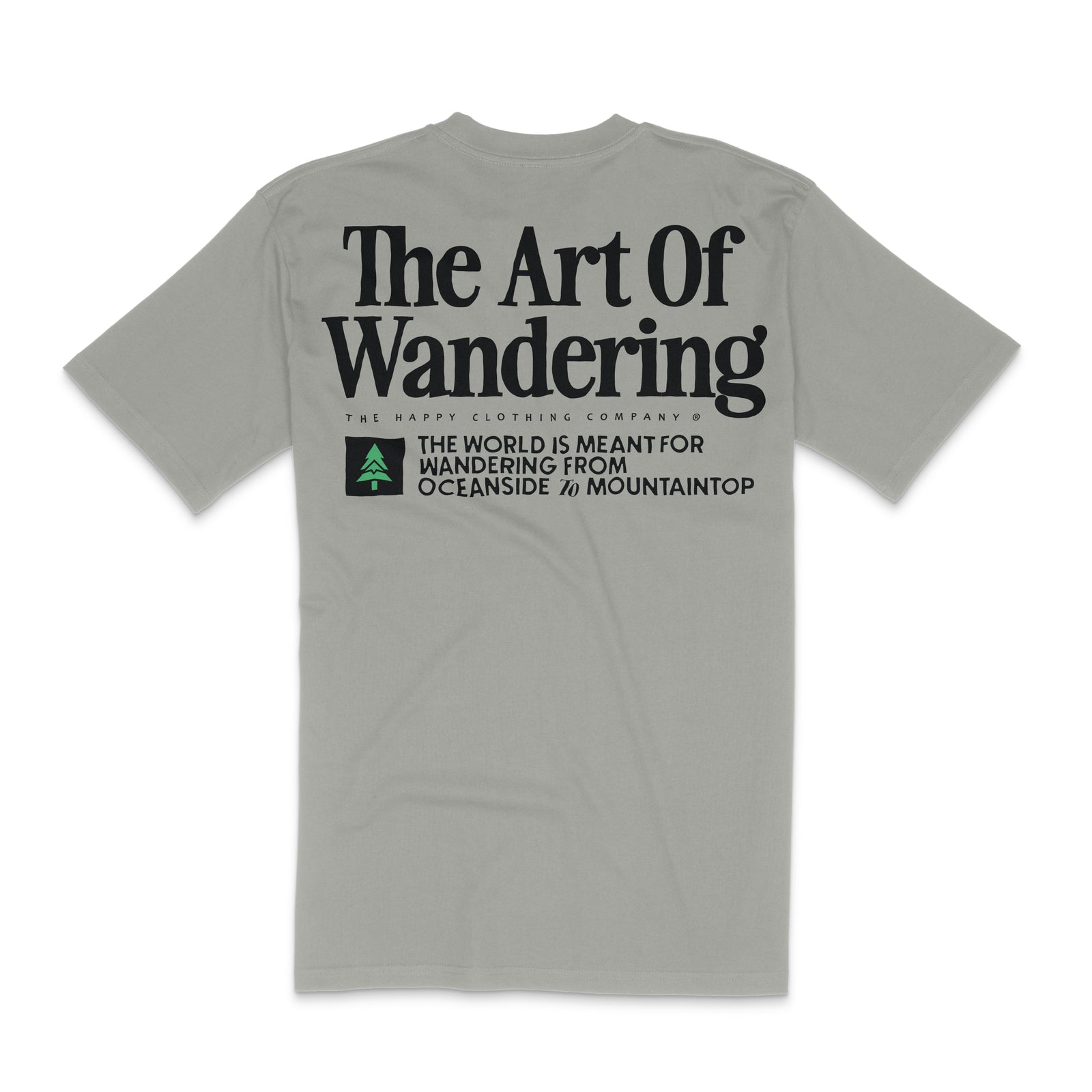 The Art Of Wandering Back Print 'Lifestyle Tee' | Premium Heavyweight | - The Happy Clothing Company