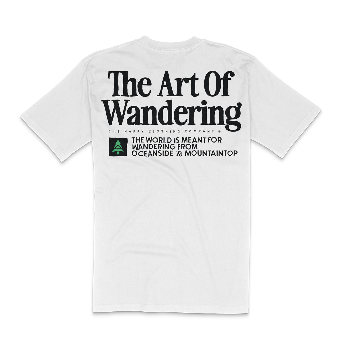 The Art Of Wandering Back Print 'Lifestyle Tee' | Premium Heavyweight | - The Happy Clothing Company