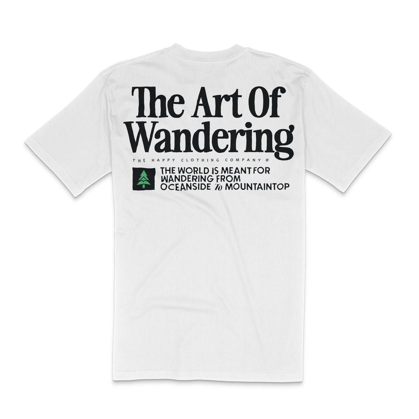 The Art Of Wandering Back Print 'Lifestyle Tee' | Premium Heavyweight | - The Happy Clothing Company