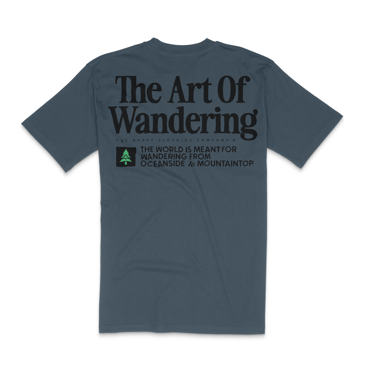 The Art Of Wandering Back Print 'Lifestyle Tee' | Premium Heavyweight | - The Happy Clothing Company