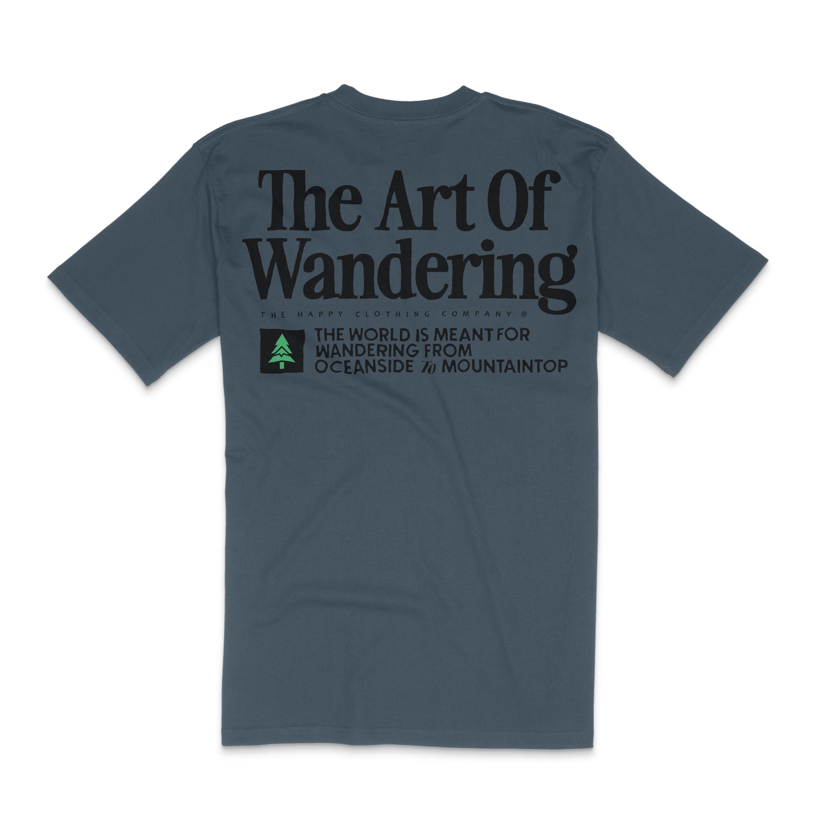The Art Of Wandering Back Print 'Lifestyle Tee' | Premium Heavyweight | - The Happy Clothing Company