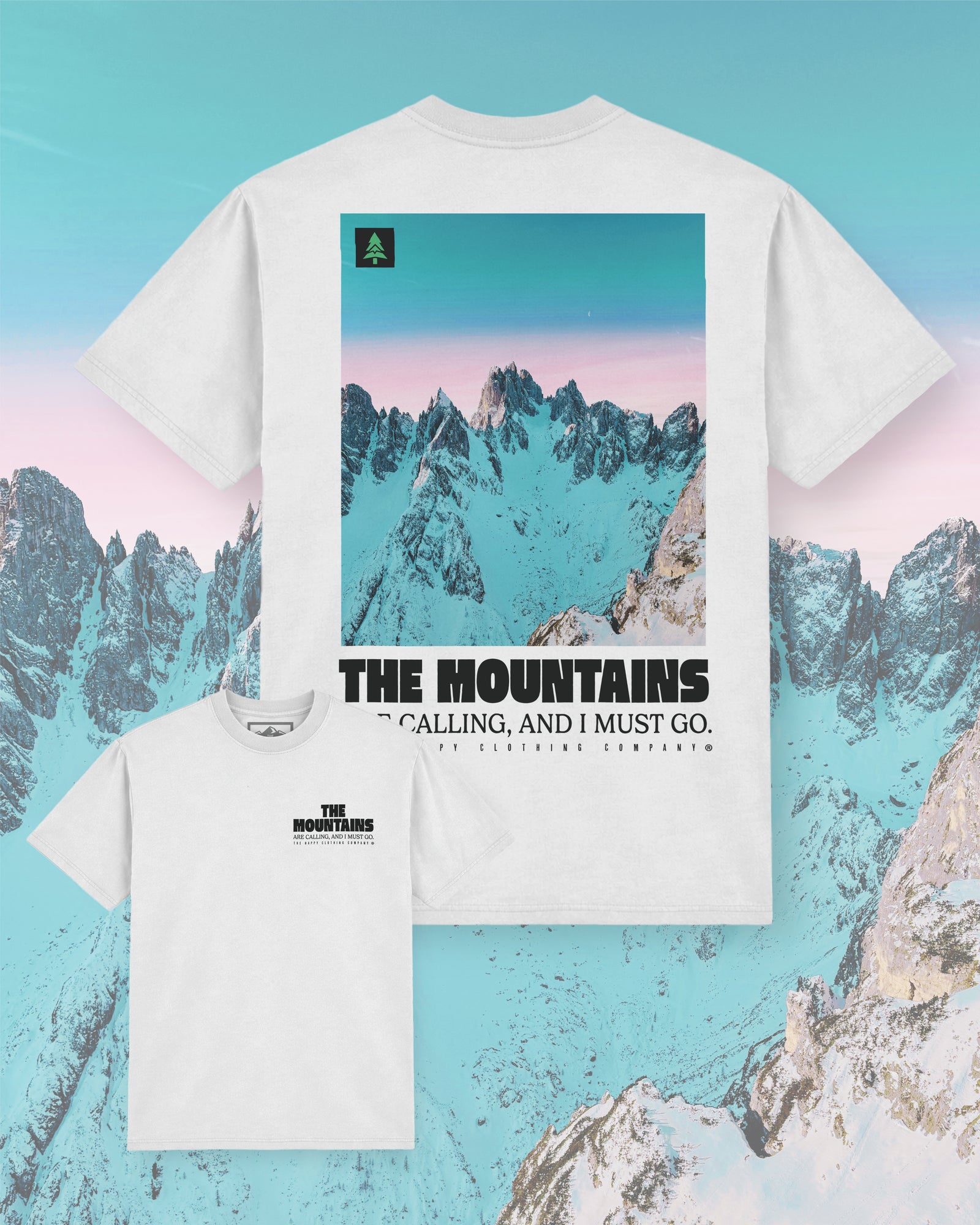The Mountains Are Calling x John Muir Vintage Oversized Tee - The Happy Clothing Company
