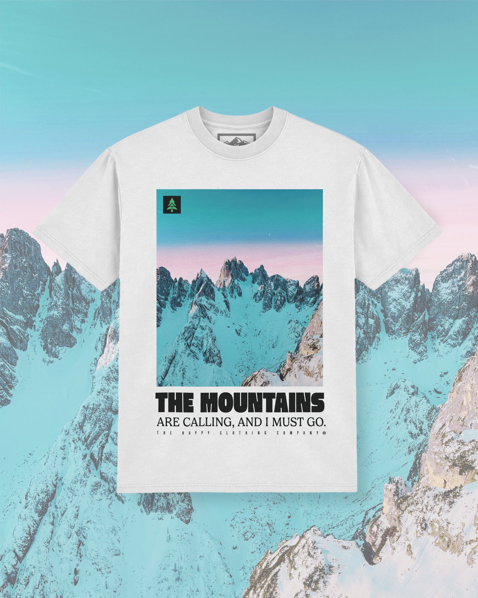 The Mountains Are Calling x John Muir Vintage Oversized Tee - The Happy Clothing Company