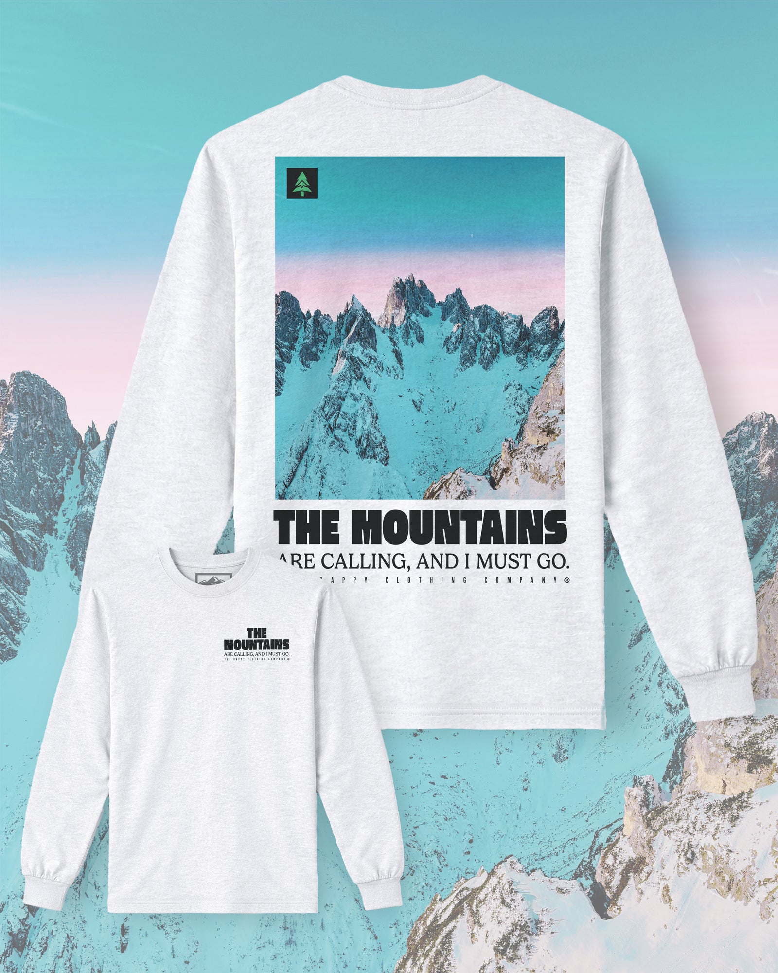 The Mountains Are Calling X John Muir | Premium Heavyweight | Long Sleeve - The Happy Clothing Company