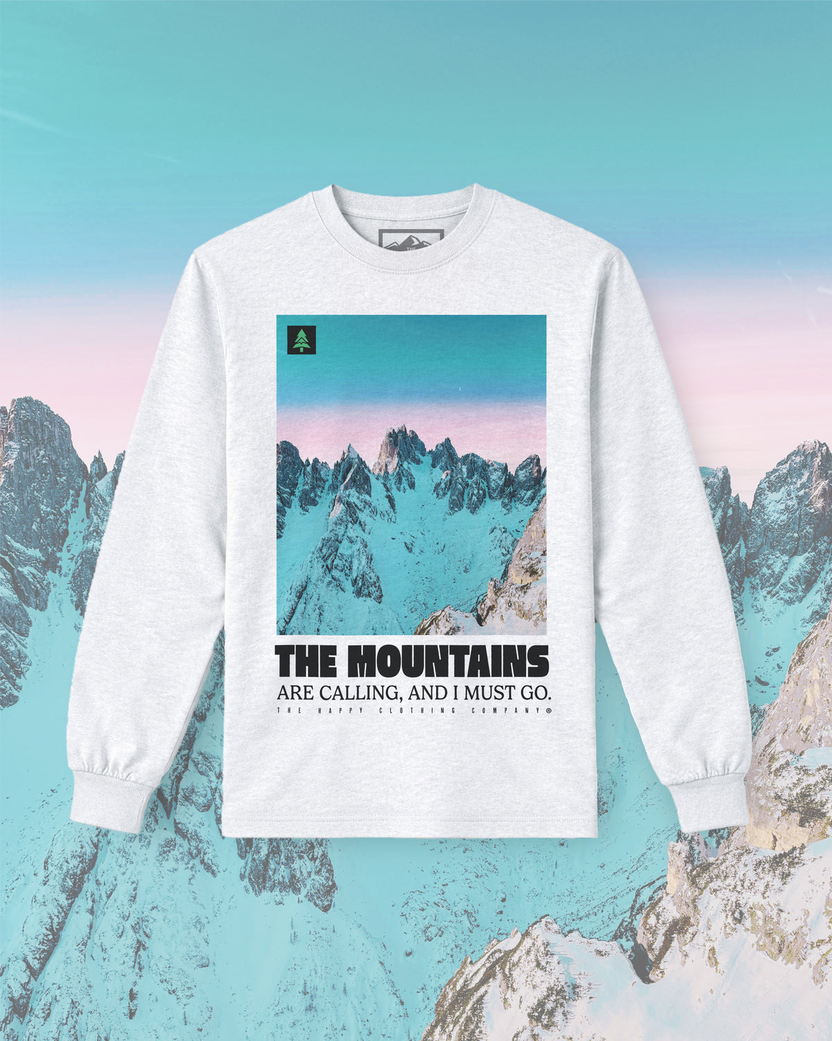 The Mountains Are Calling X John Muir | Premium Heavyweight | Long Sleeve - The Happy Clothing Company