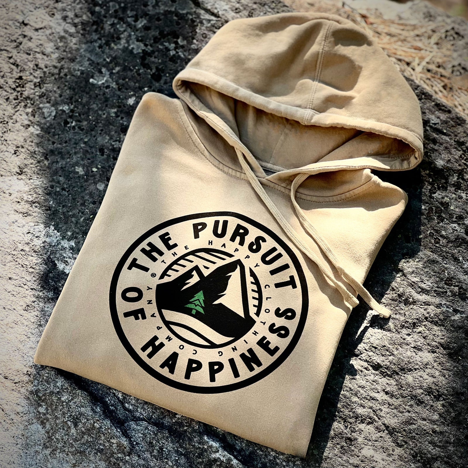 The Pursuit of Happiness Nature-Dyed Unisex Hoodie - The Happy Clothing Company