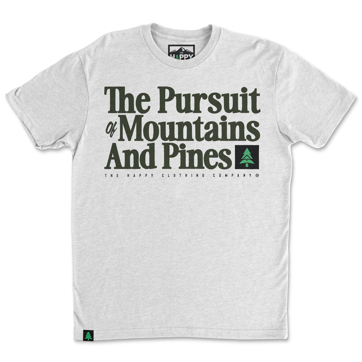 The Pursuit Of Mountains and Pines 'Trail Tee' | Lightweight Blend | - The Happy Clothing Company