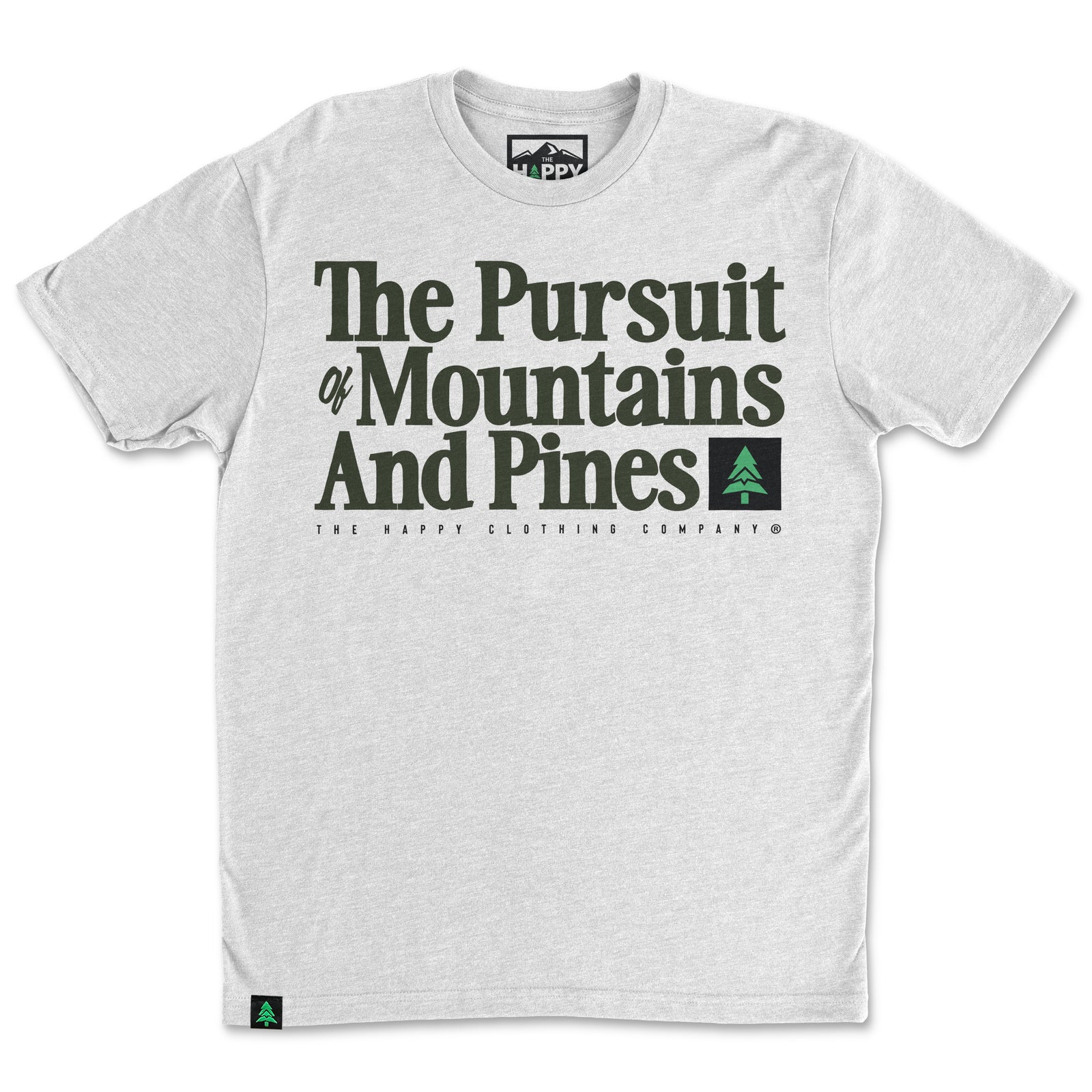 The Pursuit Of Mountains and Pines 'Trail Tee' | Lightweight Blend | - The Happy Clothing Company