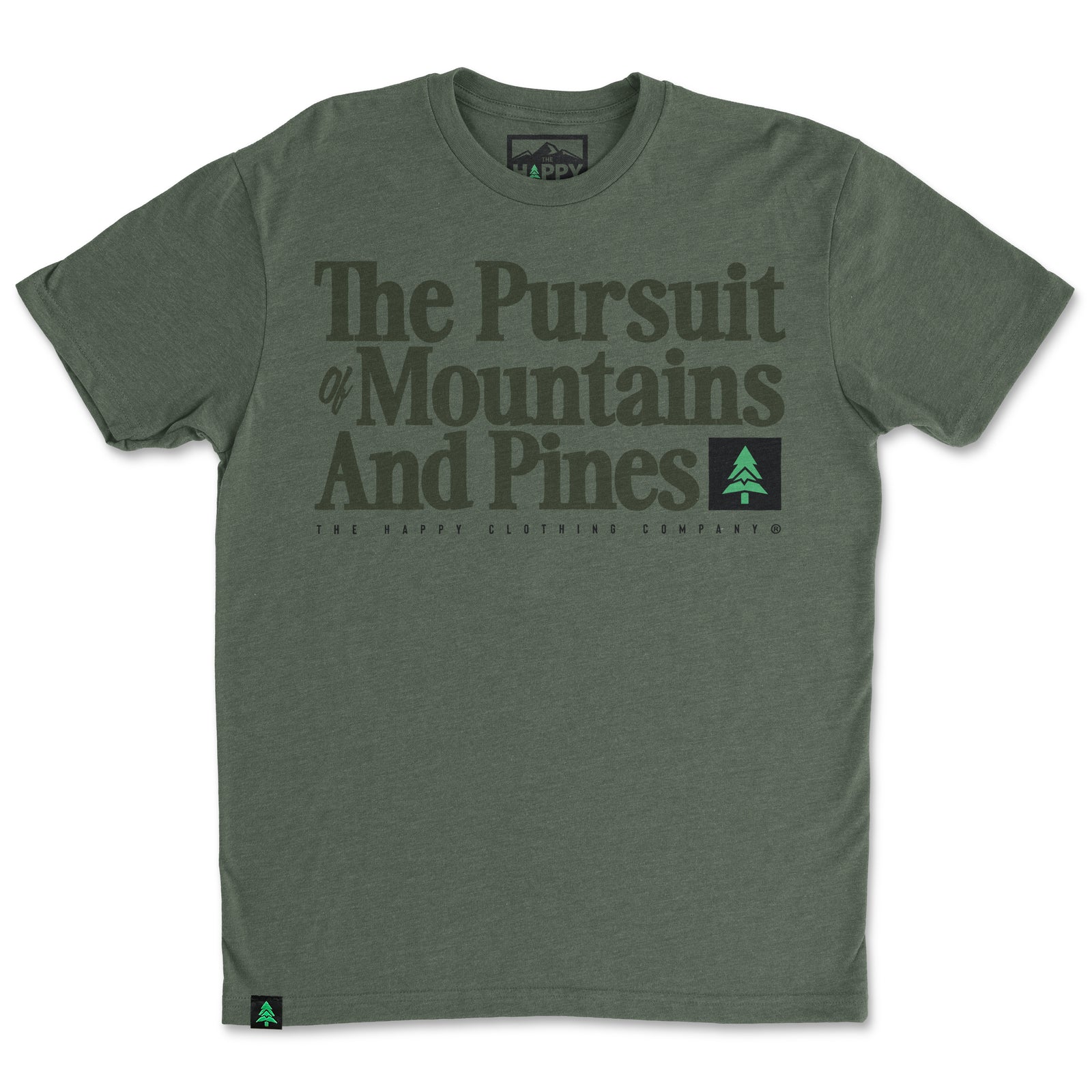 The Pursuit Of Mountains and Pines 'Trail Tee' | Lightweight Blend | - The Happy Clothing Company