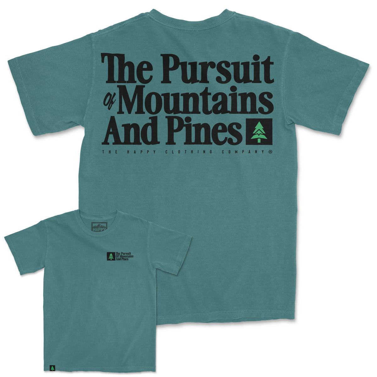 The Pursuit Of Mountains and Pines Nature-Dyed Tee - The Happy Clothing Company